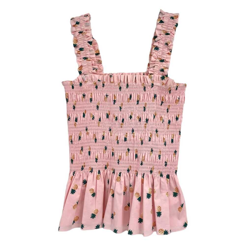 Kate Spade Pink Smocked Pineapple Print Tank | Size S